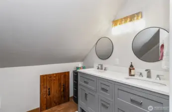 Dual vanities/mirror