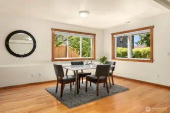 Lower level dining space