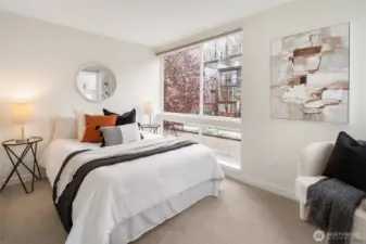 Light filled second floor bedroom