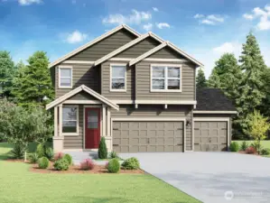 Actual elevation, colors will vary.