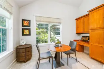 Bright kitchen with work station