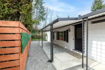 Entry to living room from entertainment patio