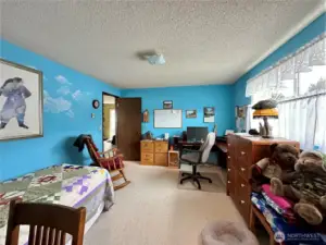 Downstairs bedroom with walk-in closet