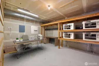 Hobby room with removable wall