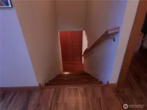 View from upper floor to lower floor