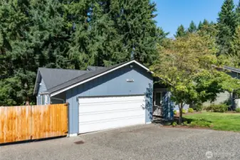 2 car garage with ample room for RV parking, as well.