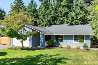 Beautifully landscaped yard that is very easy to maintain.