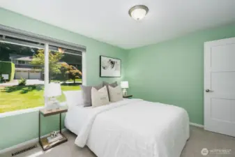 Large window lets in lots of light.