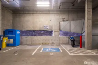 Dedicated & secure garage parking space