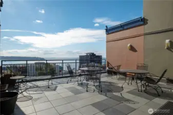 Puget sound views from 7th floor balcony amenity
