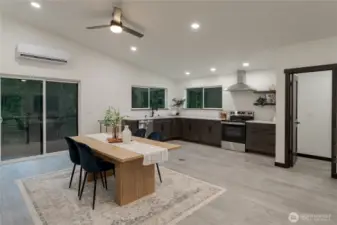Kitchen with modern cabinetry and ample prep space