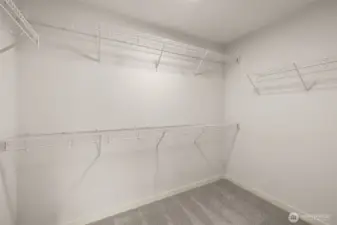 Spacious walk in closet