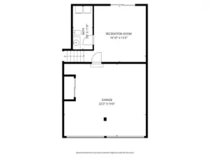 Lower level floor plan.