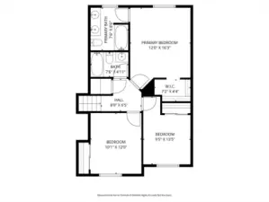 Upper level floor plan.