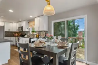 Access to your deck for outdoor dining and relaxation.