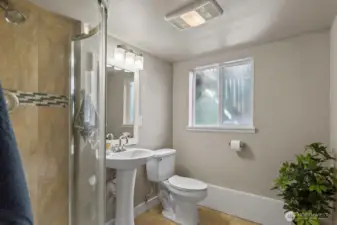 3/4 bathroom on the lower level