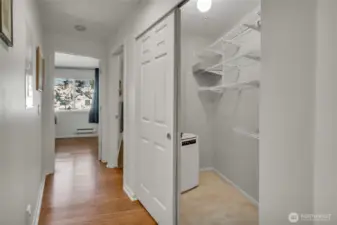 Hallway, with added storage space.