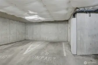 Secure garage parking included.