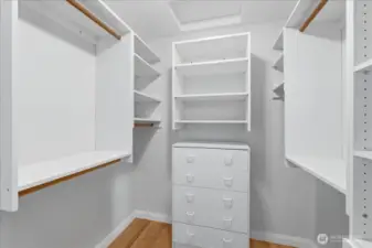 Arranged for a space for everything personal.