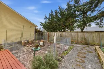 Garden area ready for Spring plantings.