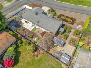 View of home, as you can see, side yard could be additional garden space, grassy area or RV Parking.