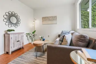 The cozy living room.