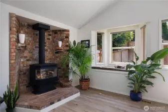 Cozy gas stove for winter nights!