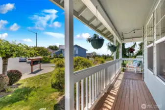 Country porch with amazing views!