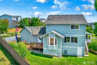 2 story home with huge walk-in unfinished basement, perfect for storage with built in storage platforms.