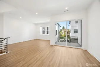 Open Concept living of actual home