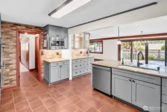 Walk-in pantry area with lots of shelving