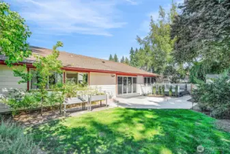 Beautifully landscaped backyard