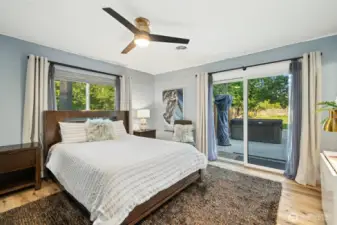 2nd suite with private patio doors to hot tub & private seating area