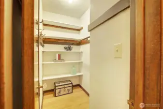 Large walk in closet!