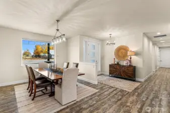 entry and dining room