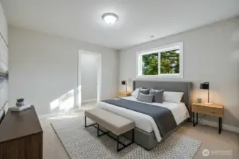 Every remaining bedroom boasts a walk-in closet, delivering ample storage while preserving a polished, luxurious atmosphere throughout. [Photo is virtually staged]