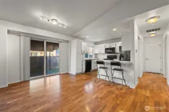 Kitchen and dining area