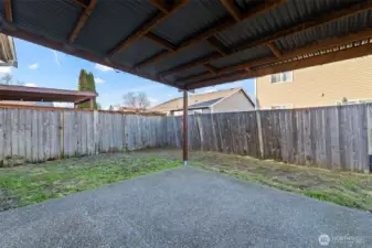 covered patio backyard
