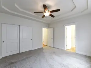 Attached primary bathroom.