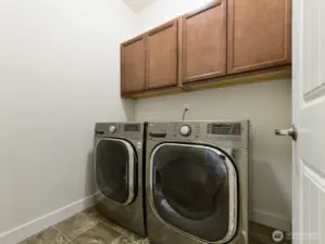 Utitily room. Washer dryer stay w/ sale.  Extra cabinets for storage.