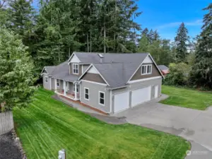 Lush landscaping and privacy surround this lovely home.