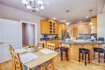 Second dining area off kitchen.