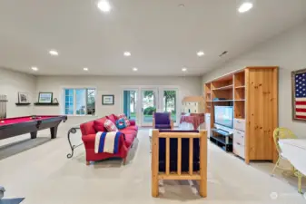 The walk-out lower level is fully finished and includes a large family area, great for a game of pool, a gym or watching movies!  There are also 3 bedrooms, a bath, a cozy nook, a large storage room and space for a shop.