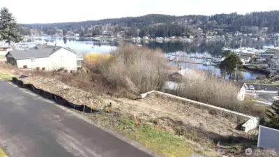 Gig Harbor Bay view from Road before home construction.