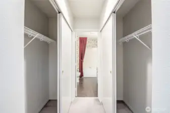 Walk-in Closet from the second primary bedroom/bathroom upstairs!