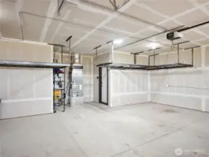 Heavy duty storage racks to maximize storage space.