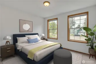 Bedroom #2 faces the front of the home and has been used as a home office in the past.