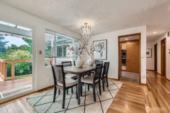 Formal Dining Room with slider to 235 s.f. Deck