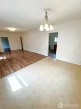 Dining area facing living area