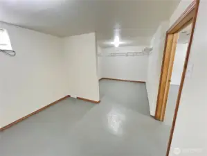 Basement room #1 with walk in closet